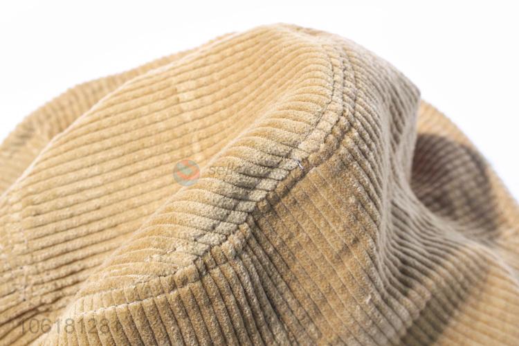 The Fashion Design Solid Color Corduroy Fisherman Bucket Hat