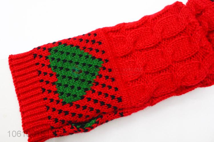 Advertising and Promotional Women Winter Warmer Knitted Long Fingerless Gloves Mitten