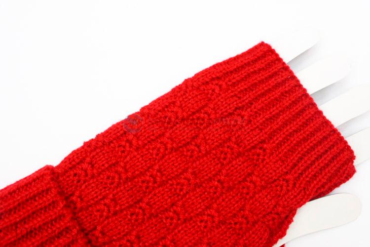 Hottest Professional Knitted Mittens Women Long Fingerless Gloves