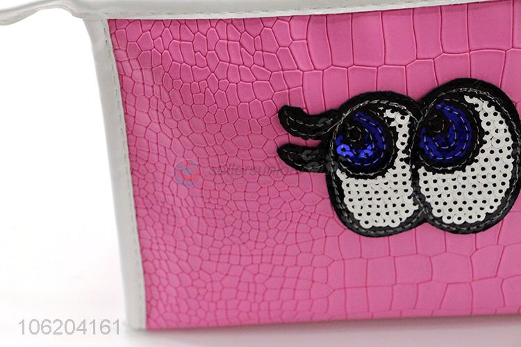 Cute design sequin eye makeup bag travel bag