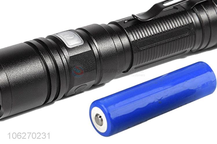 Hot sale strong light aluminum alloy led clip flashlight