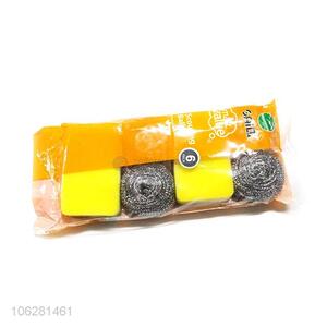 Lowest Price Steel Wire Cleaning Ball And Sponge For Kitchen Use
