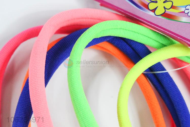 Customized cheap thin candy-colored cotton hair rings