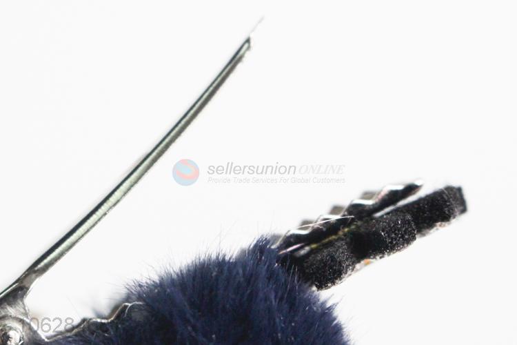 Great sales colored imitation rabbit fur ball hair clip