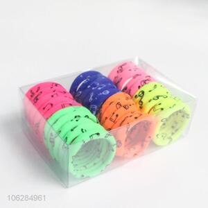 Competitive price 30pcs multicolor note printing hair rings