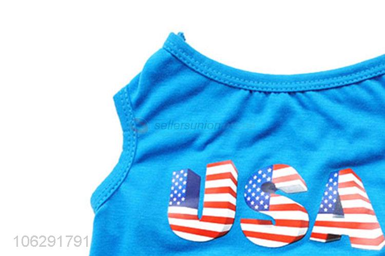 Low price cotton dog clothes summer vest pet supplies