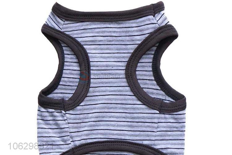 New Style Stripe Cotton Waistcoat Cheap Dog Clothes