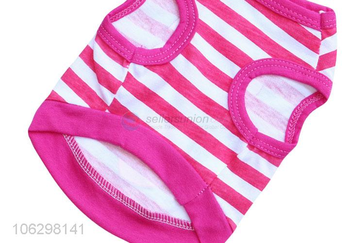 Modern Style Cotton Stripe Vest For Pet