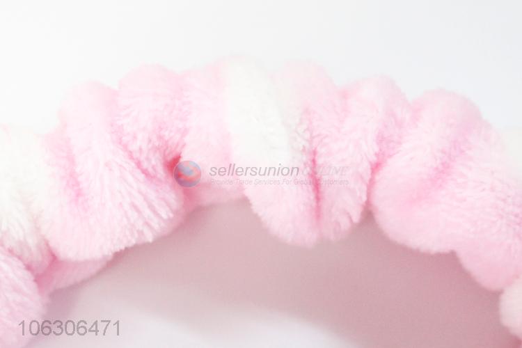 Factory Supply Flannel Bowknot Make-Up Headband