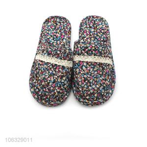 Good Quality Closed Toe Cotton Breathable Home Slipper