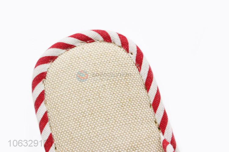 Premium Quality Bedroom Floor Slippers Open Toe Indoor Linen Slippers