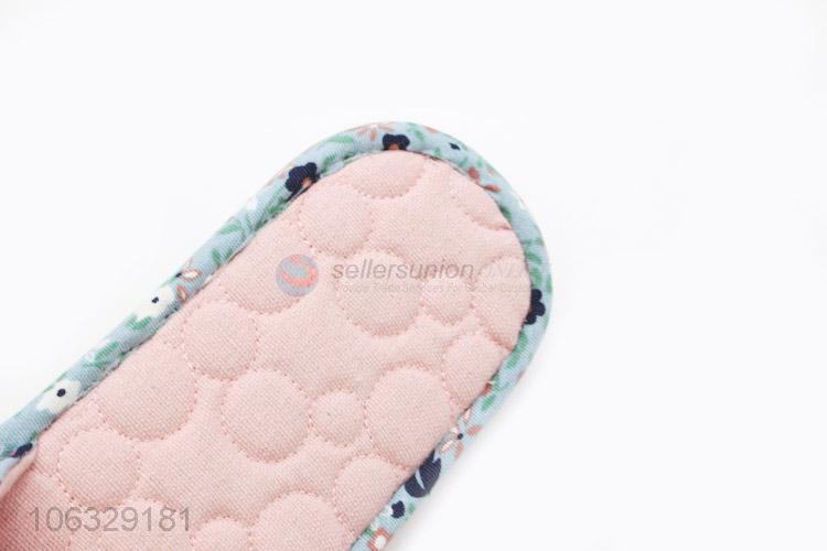 Best Fashionable Slipper Bowknot Flower Linen Open Toe Slippers