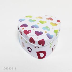 New style heart shaped packing box tinplate candy box