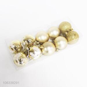 Good quality 10pcs golden Christmas balls Xmas tree ornaments