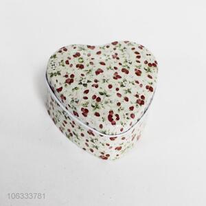 Top quality mini heart shaped iron cans tin cans for tea