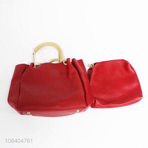 China products red women pu handbag for sale