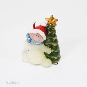 Unique design christmas tree snowman decoration candle