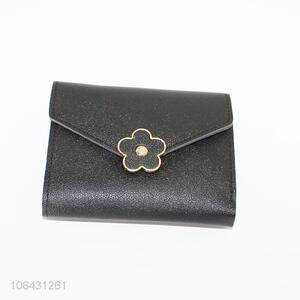 Top selling ladies trendy short wallets girls pu purse