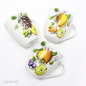 Top grade fruit decal ceramic mug with handle