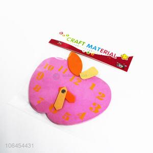 Suitable price lovely apple DIY EVA clock for kids