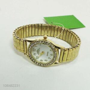 Unique design lady's wrist watch with rhinestone decorative