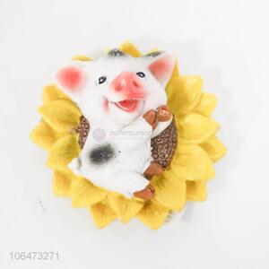 Unique Design Cute Pig Shape Resin Fridge Magnet