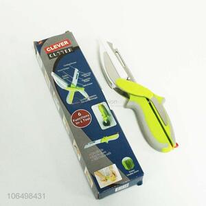 Wholesale kitchen utensils multi-function stainless steel vegetable scissors with knife