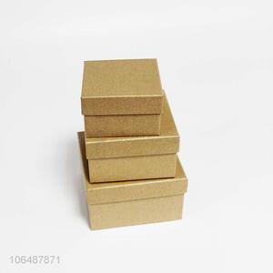 High quality yellow cardboard square box packaging gift box