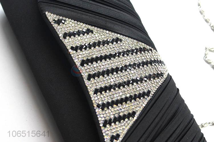 Custom women rhinestone banquet clutch chain crossbody bag shoulder bag