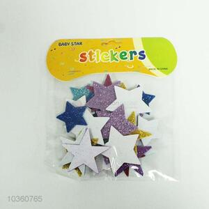 Wholesale Glitter Five-pointed Star DIY Christmas EVA Sticker