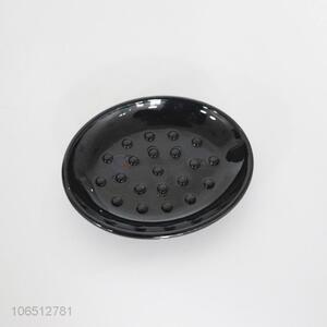 Good factory price black oval bathroom soap box