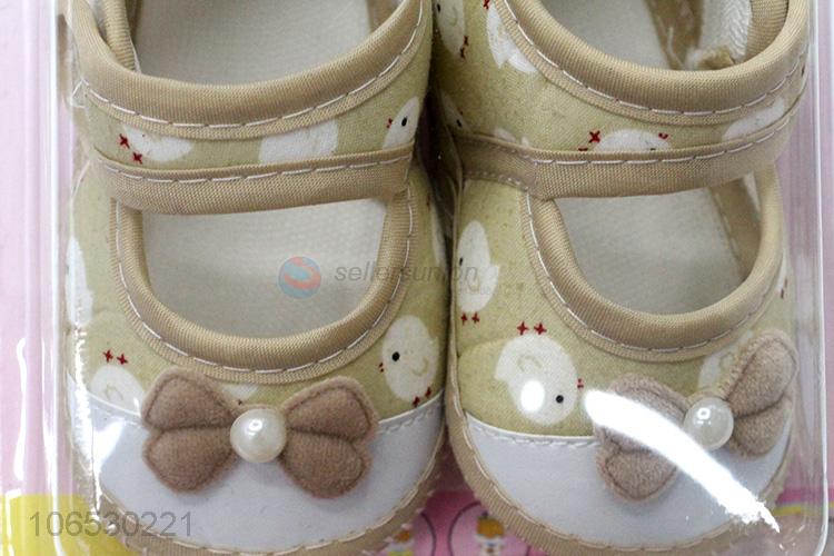 Factory Sales Lovely Bow Design Baby Thin Shoes Baby Shoes