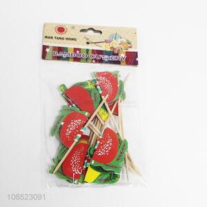 Good Quality 12 Pieces Bamboo Fruit Toothpicks