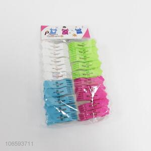 Best Selling 20 Pieces Colorful Plastic Clothespins