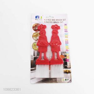 New design 2pcs bbq brush set pastry brush set