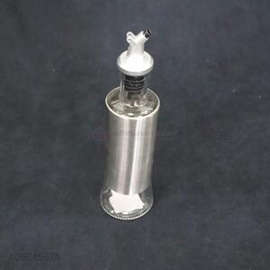 Top quality kitchen supplies metal glass oil bottle with pump