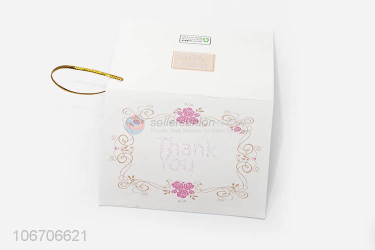 Superior quality rectangle thank you cards paper greeting card