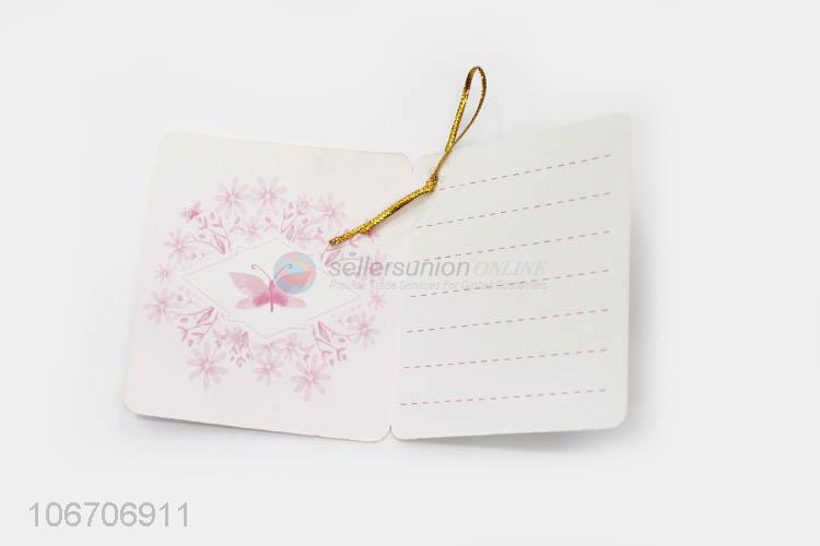 Superior quality rectangle flower printed paper greeting card