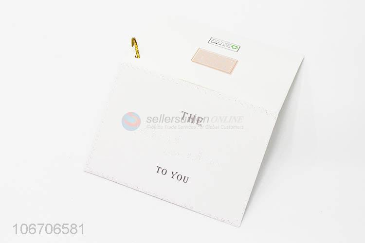 Hot sales rectangle thank you cards paper greeting card