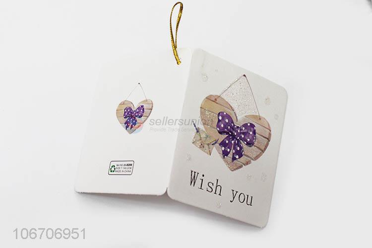 Hot selling rectangle flower printed paper greeting card