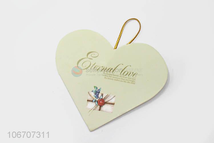 Bottom price custom logo heart shape paper greeting card