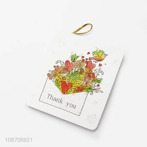 China maker rectangle flower printed paper greeting card