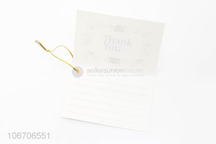 Suitable price rectangle thank you cards paper greeting card