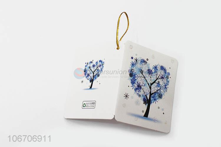 Superior quality rectangle flower printed paper greeting card