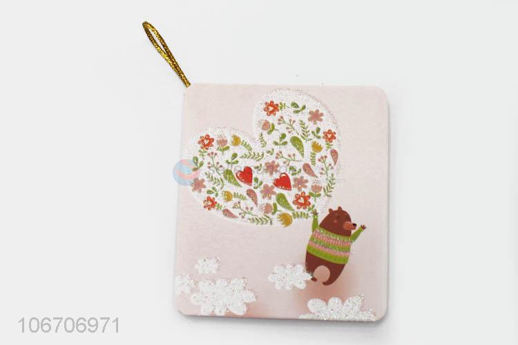 China supplier rectangle flower printed paper greeting card