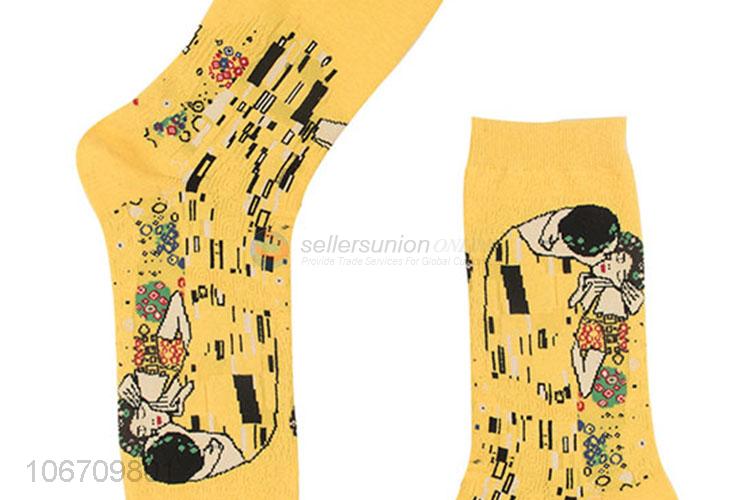 Fashion Design Cotton Mid-Calf Length Sock Men Socks