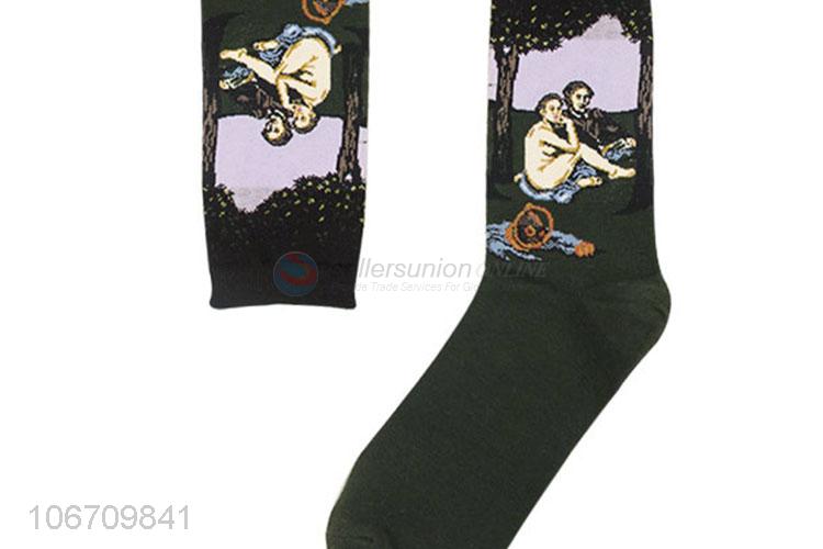 Custom Comfortable Breathable Mid-Calf Length Sock Men Socks