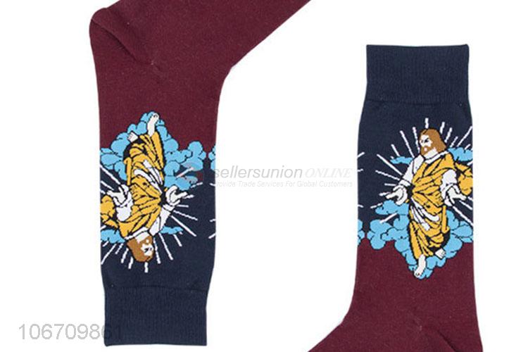 Wholesale Fashion Colorful Socks Men'S Mid-Calf Happy Socks