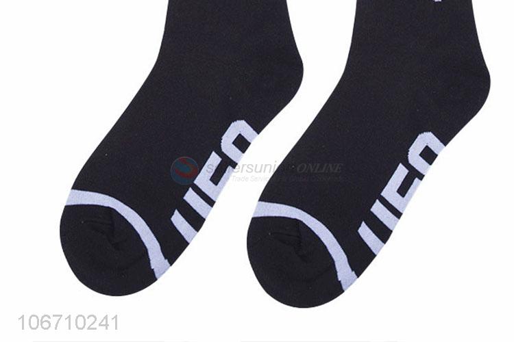 Best Sale Cotton Mid-Calf Length Sock Men Knitted Socks