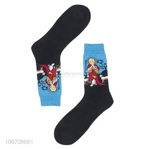 Wholesale Custom Men Mid-Calf Length Knitting Breathable Socks